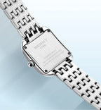 BERNY fyrkantig damklocka i rostfritt stål – elegant quartz