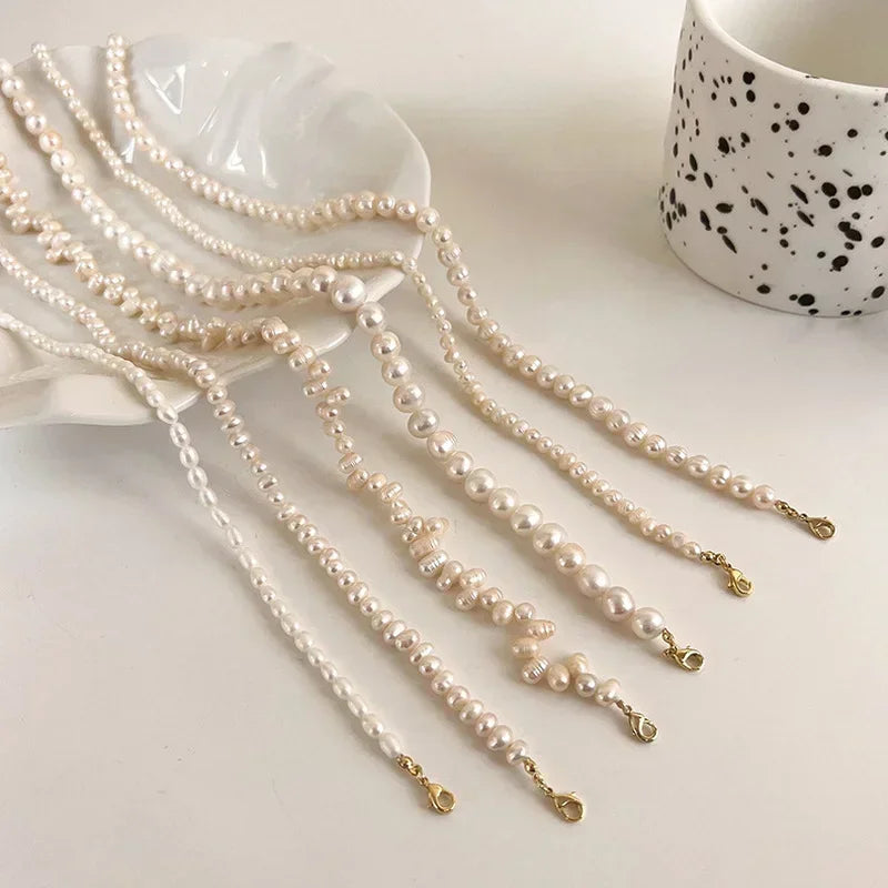Pärlhalsband dam – sötvattenspärlor choker i elegant design