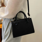 Stor damväska i PU med klassisk design och crossbody-funktion