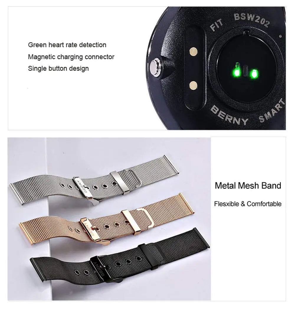 BERNY Smartwatch – Pulsmätning & vattentålig