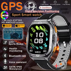 GPS Smartwatch Militärstil – 1.96” AMOLED & 10ATM vattentät