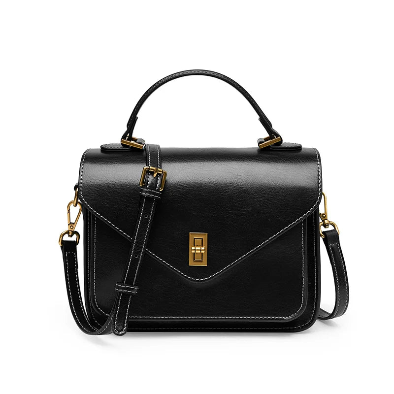 Axelväska i äkta läder dam – klassisk & kompakt crossbody