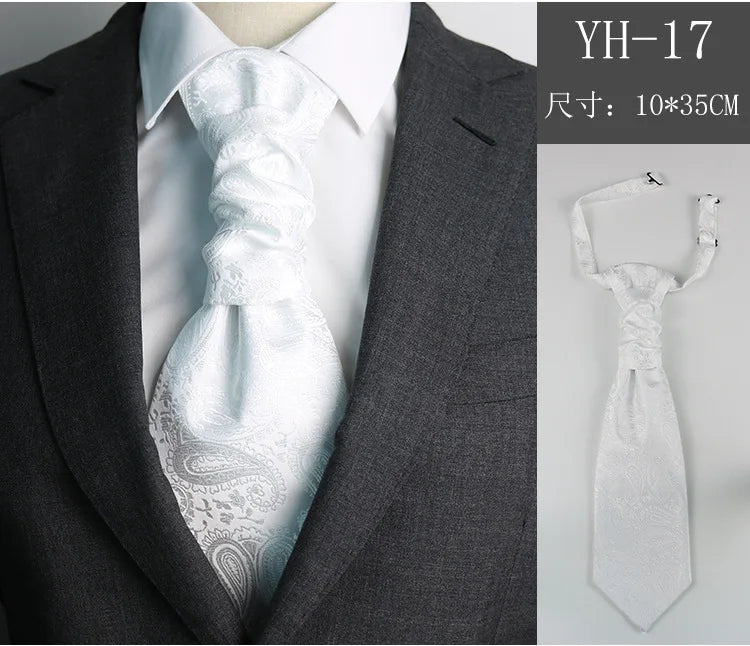 Bröllopsslips Herr – Vit/Svart elegant design