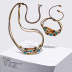Smyckesset herr – halsband & armband med träpärlor