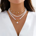 3-pack halsband med pärlor – Y2K vintage