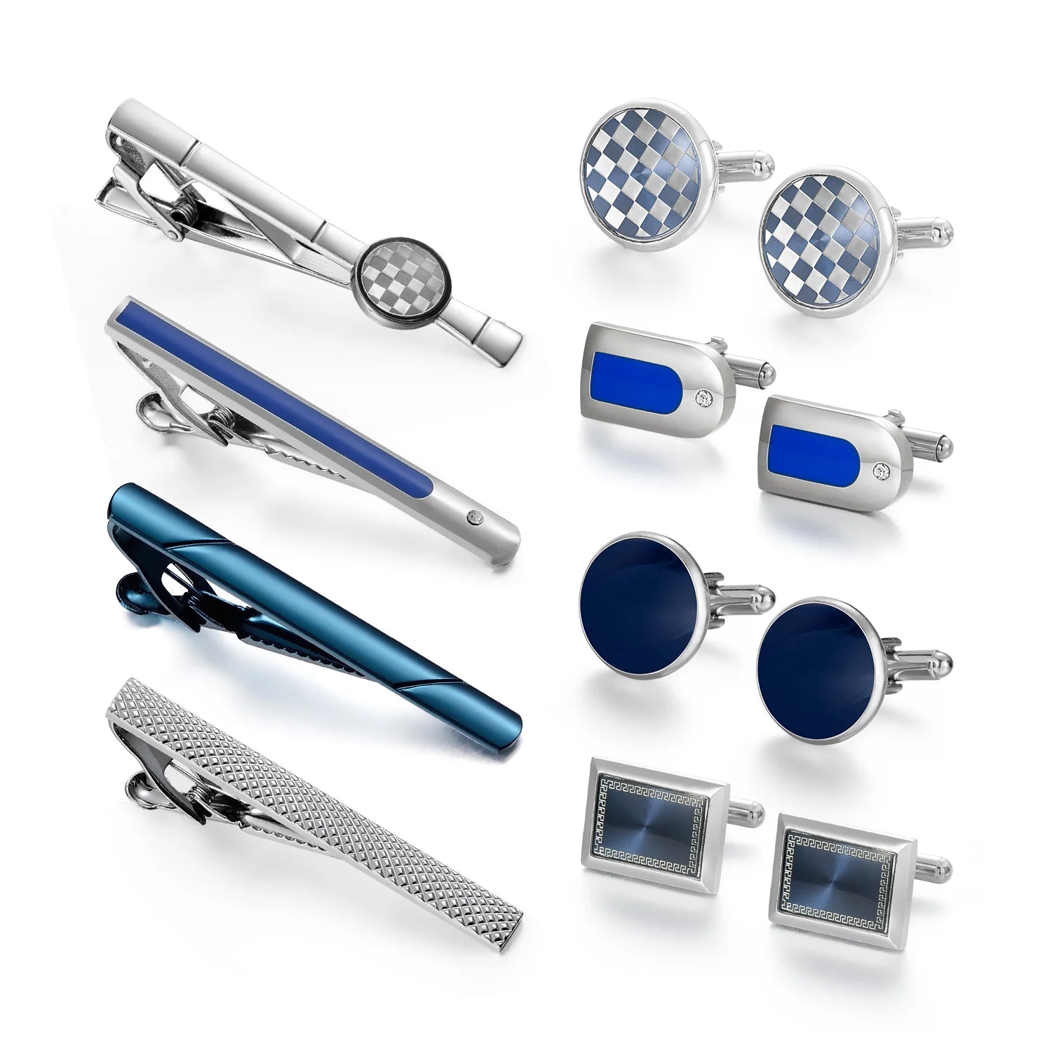 Slipsnålar & manschettknappar set – 4-pack