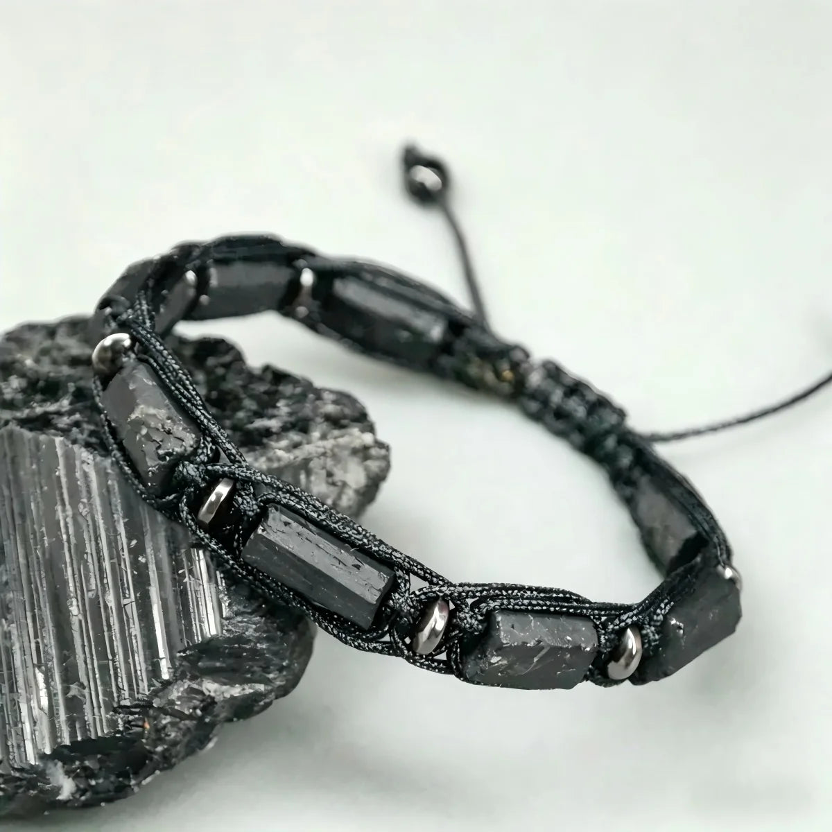 Svart turmalin armband – Naturligt stenarmband