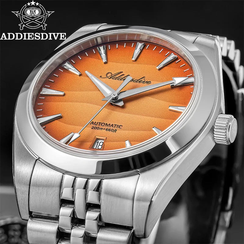 Automatisk dykarklocka 39mm – safirglas & 200m vattentät