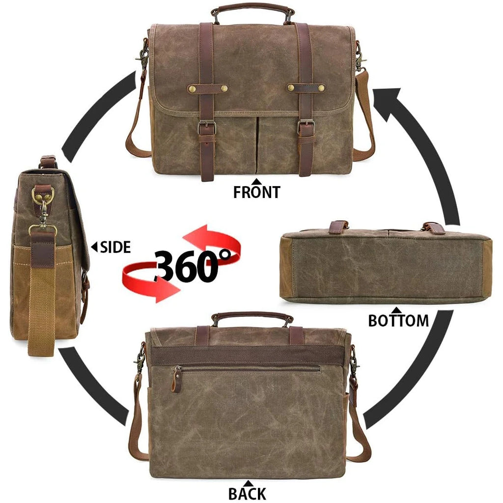 Datorväska herr canvas 15.6 tum – vintage
