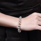 Silverarmband dam – 925 sterlingsilver med runda pärlor 6 mm
