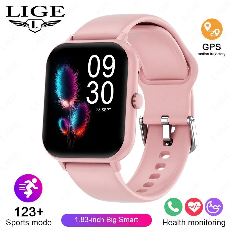 LIGE GPS Smartwatch 1.83” – 100+ sportlägen & Bluetooth-samtal