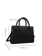 Stor damväska i PU med klassisk design och crossbody-funktion