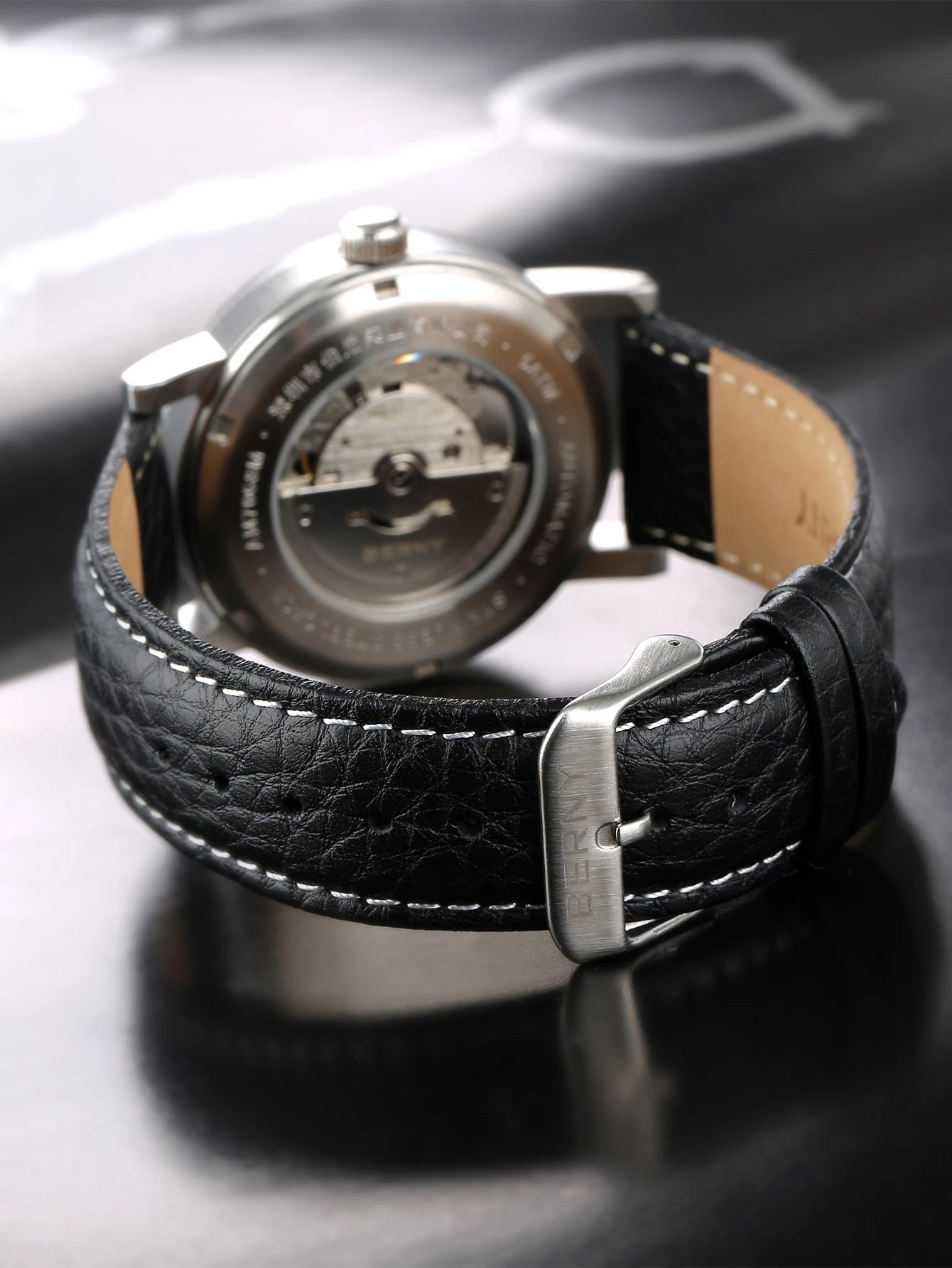 BERNY Schweizisk automatisk herrklocka – Safirglas