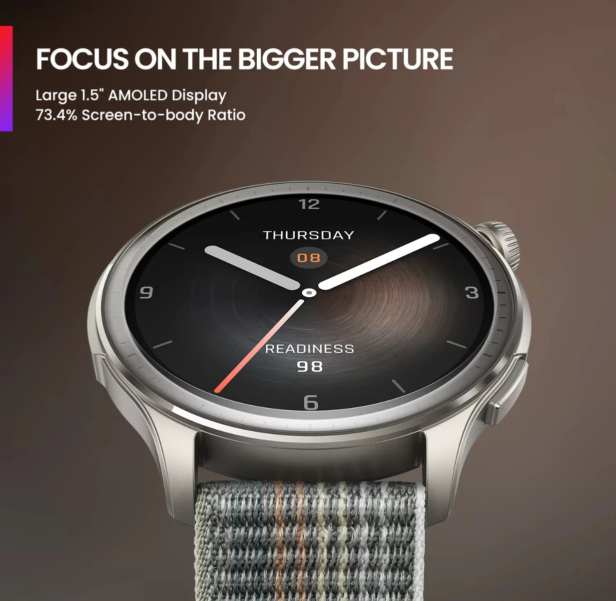 Amazfit Balance 46mm – AMOLED, Dual-band GPS & 150+ sportlägen