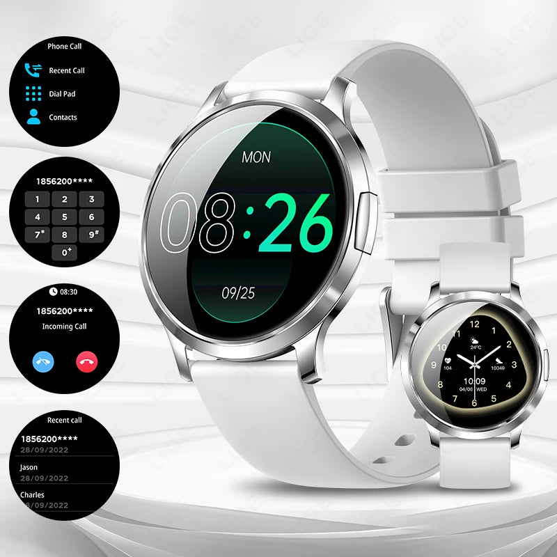 LIGE Dam Smartwatch 1.32” – AMOLED & pulsmätning