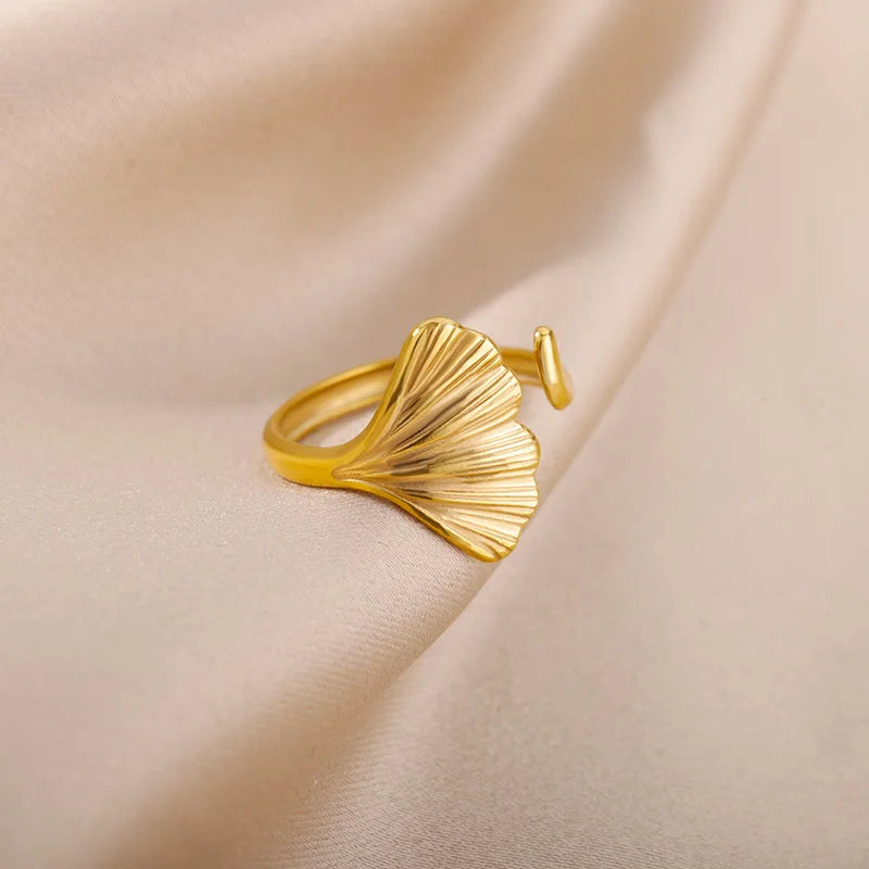 Ring dam – ginkgo blad ring bladformade