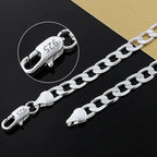 Klassiskt kedjehalsband 6 mm i 925 silver – unisex
