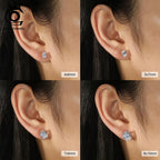 ORSA JEWELS örhängen med oval zirkonia – 925 sterlingsilver