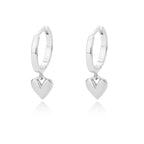 Hjärtformade dropp‑örhängen i rostfritt stål – Vintage guldfärg