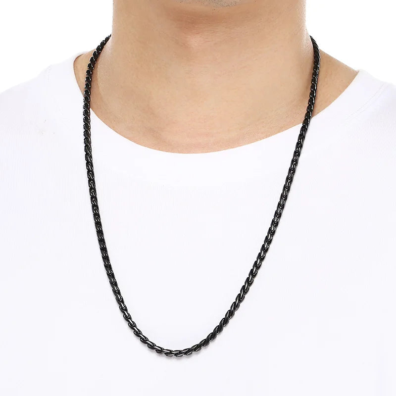 Halsband herr stål – minimalistisk kedja i rostfritt stål