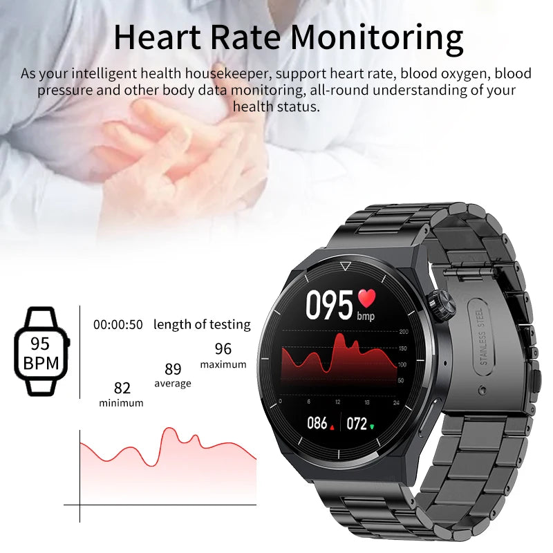 LIGE NFC Smartwatch 1.36” – AMOLED & trådlös laddning