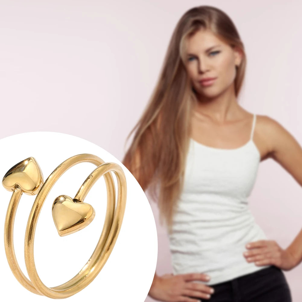 Justerbar magnetisk hjärtring för dam – Romantisk och modern design