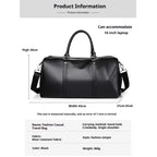 Unisex weekendbag i PU-läder med separat skofack