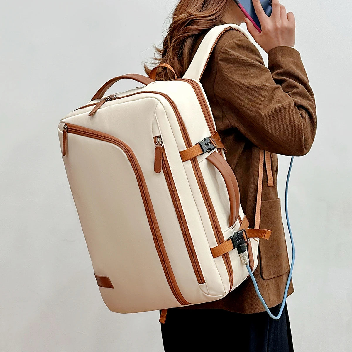 MYCO ultralätt datorryggsäck 20–35 L i nylon