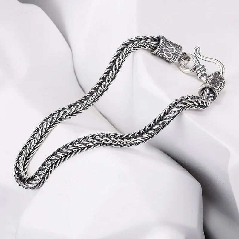 Silverarmband för dam – 20 cm vintage charmarmband