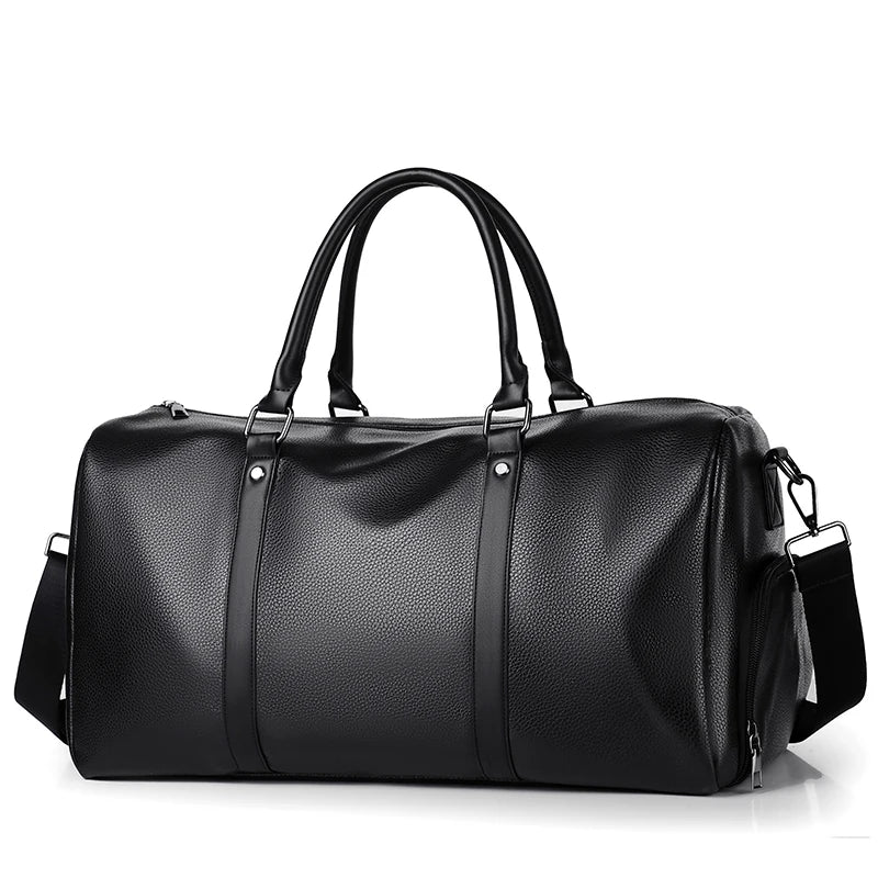 Unisex weekendbag i PU-läder med separat skofack