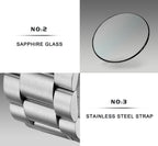 Cadisen C7063 herrklocka – Stoppur, safirglas 42 mm