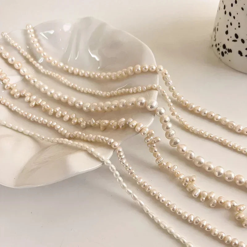 Pärlhalsband dam – sötvattenspärlor choker i elegant design