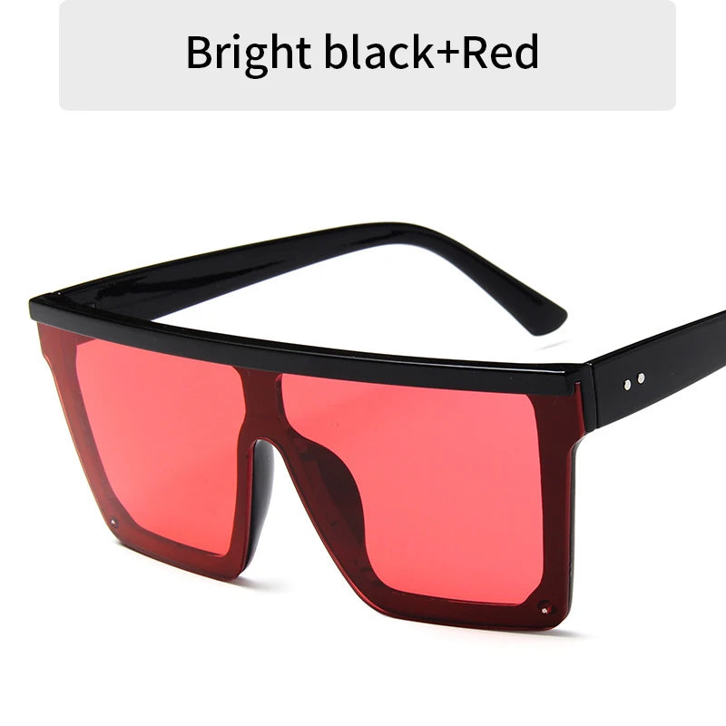 Vintage Flat Top Solglasögon – fyrkantiga UV400 shades unisex