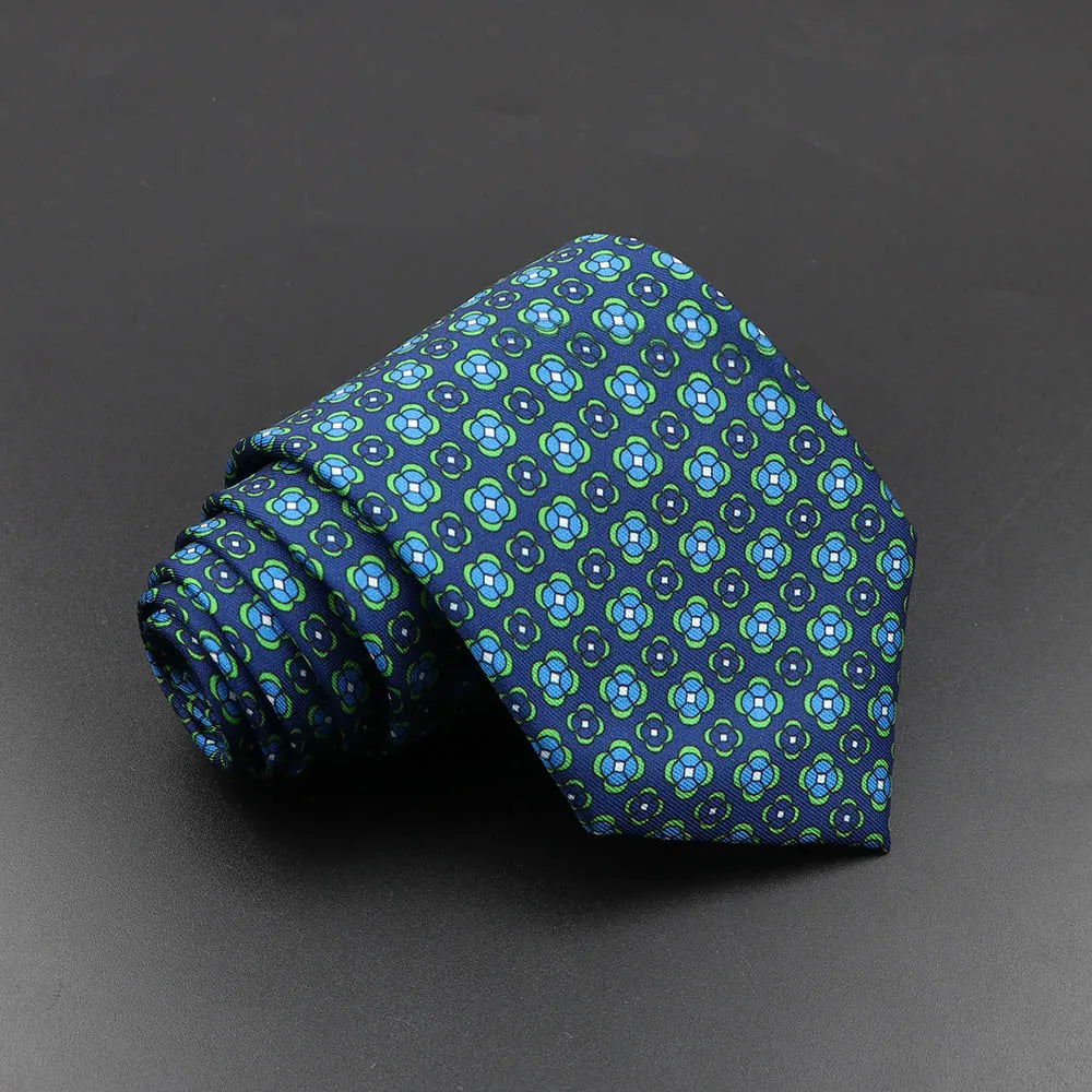 Slips herr 7,5 cm – färgglad prickig & floral