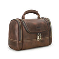 Necessär i äkta läder herr – vintage toiletry bag