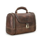 Necessär i äkta läder herr – vintage toiletry bag