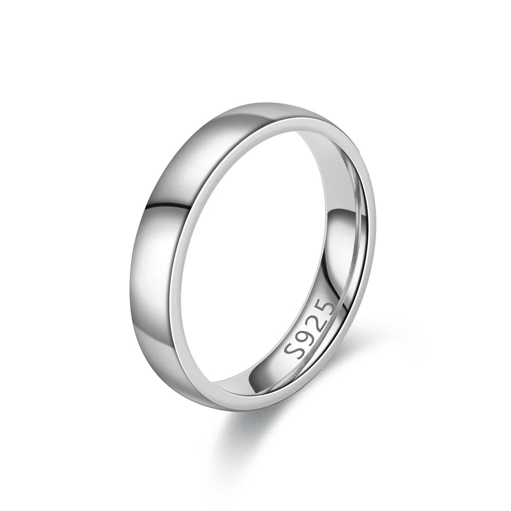 Guldfärgad ring i rostfritt stål – 24 karat‑pläterad vigselring 4 mm