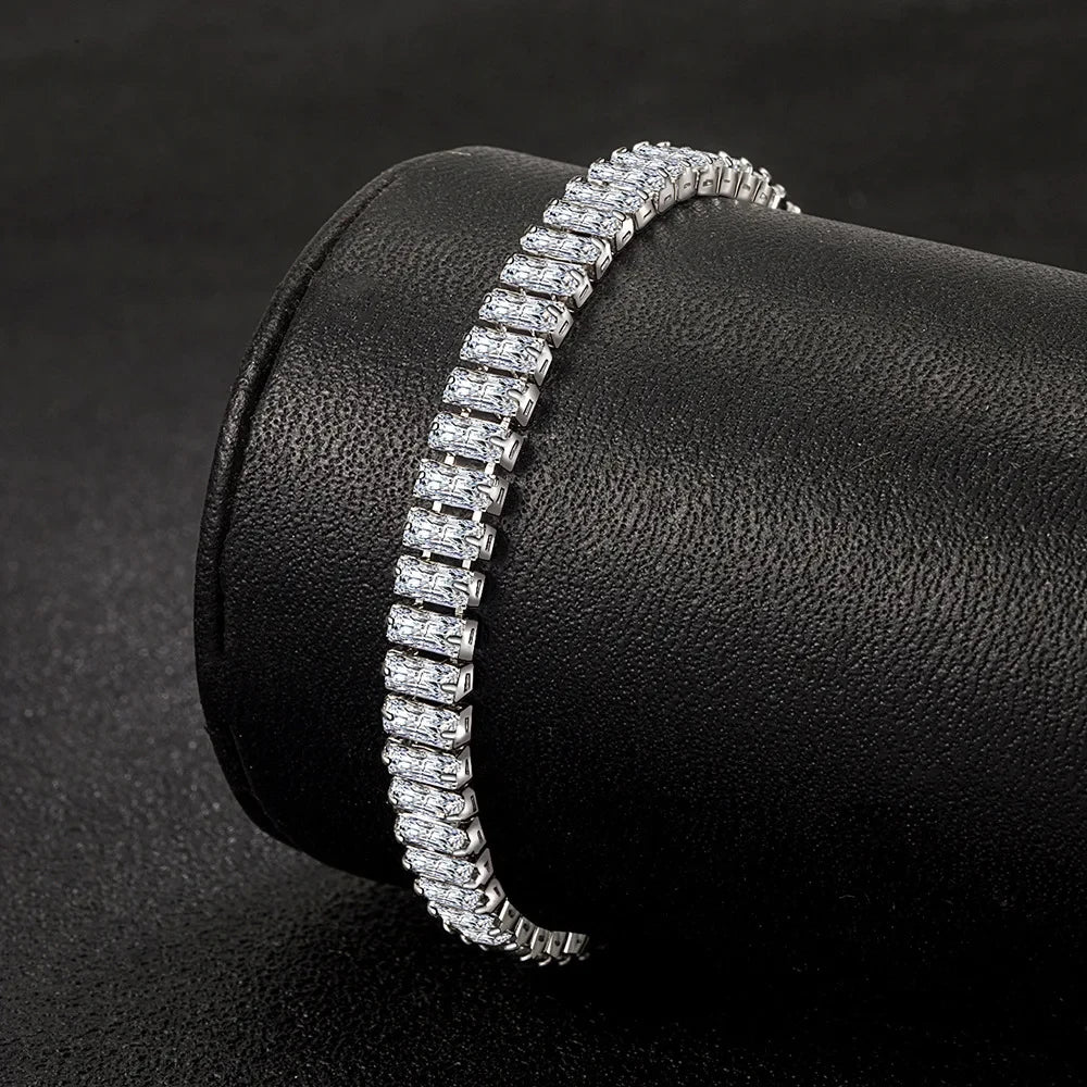 925 Sterling silver armband med kristaller