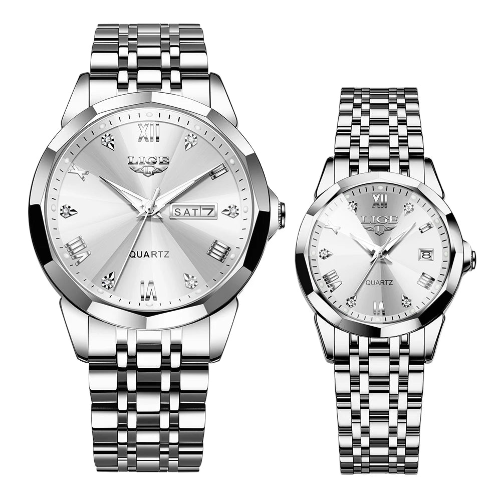 LIGE matchande klockor för par – Stilrena quartsklockor