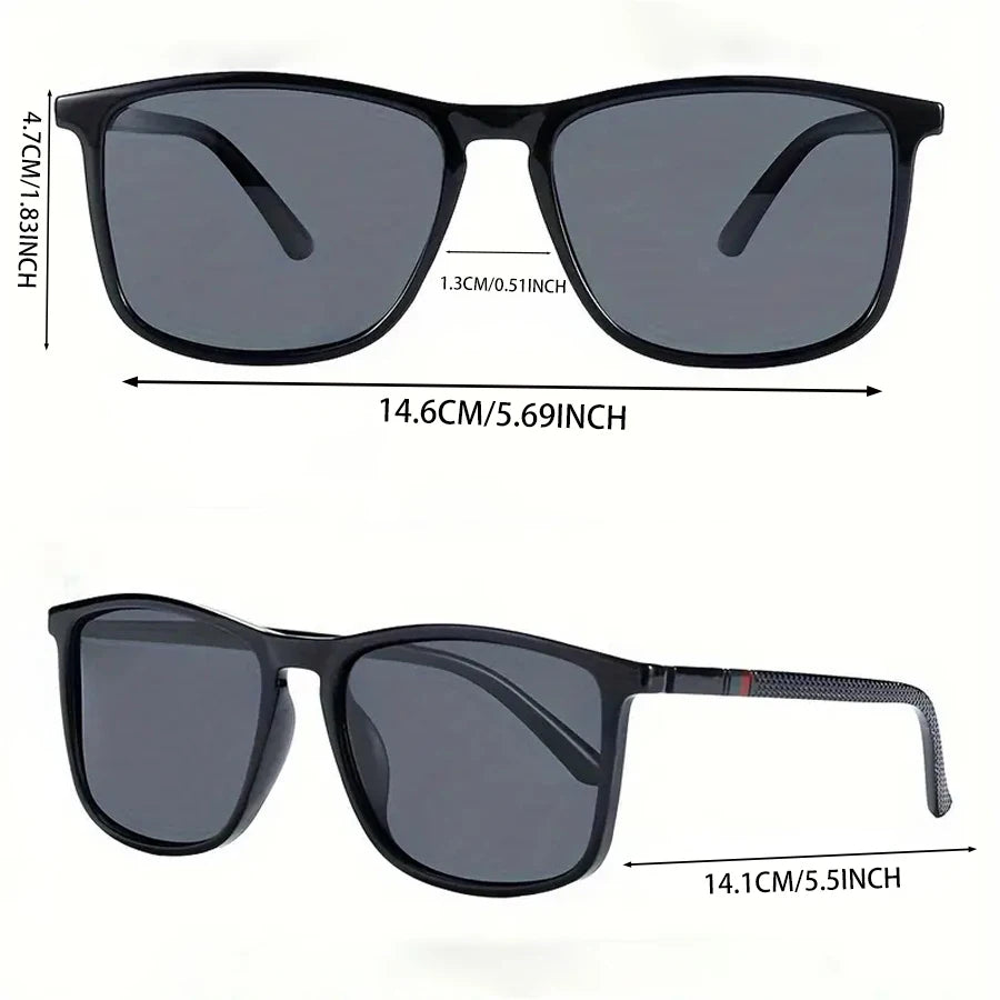 2/3-pack Fyrkantiga Solglasögon – Vintage Unisex UV400