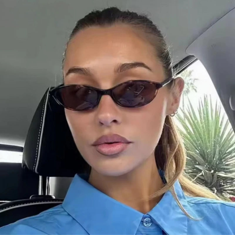 Retro Ovala Solglasögon – Trendiga Cat Eye UV400