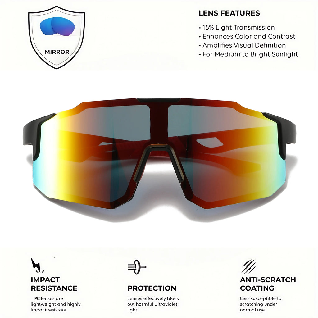 Oversized Sport Solglasögon – Wraparound UV400 Unisex