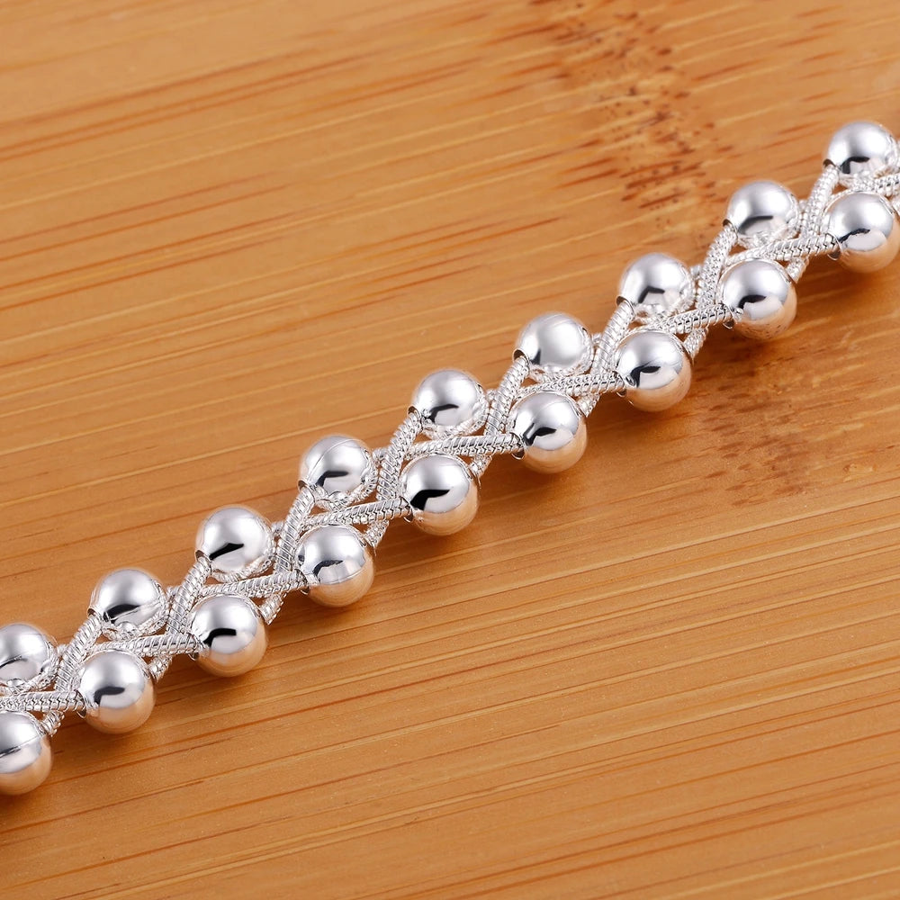 Armband med flätad kedja i sterling silver