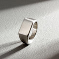Minimalistisk Ring Herr – 316L Rostfritt Stål Rektangulär Design