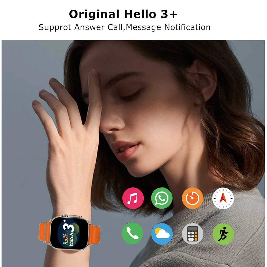Hello 3 Plus Ultra Smartwatch – 2.04” AMOLED & Bluetooth-samtal
