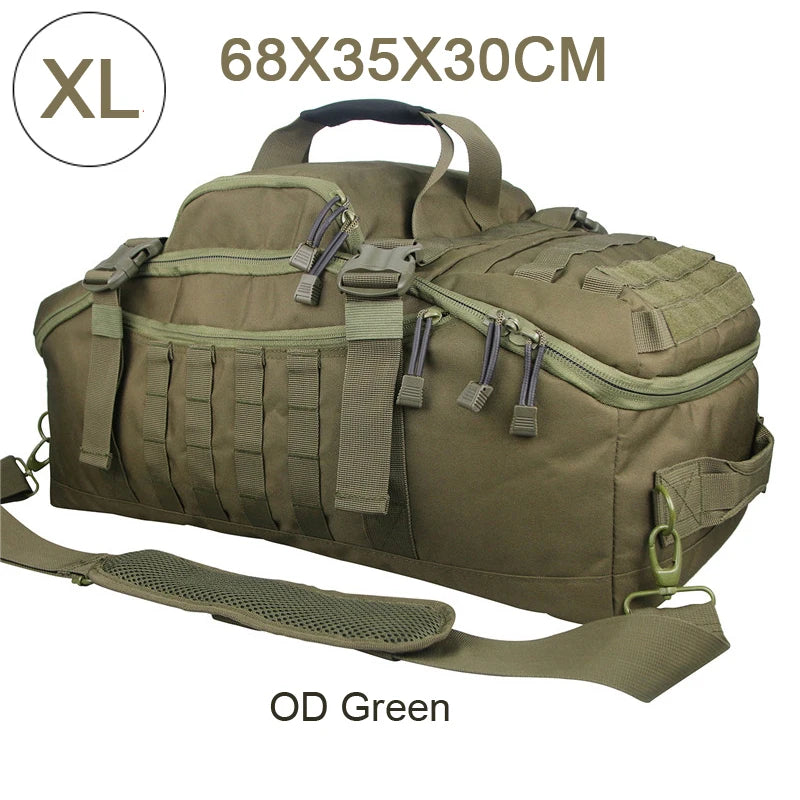 Militär duffelbag / weekendbag 80L – 3-i-1 multifunktion