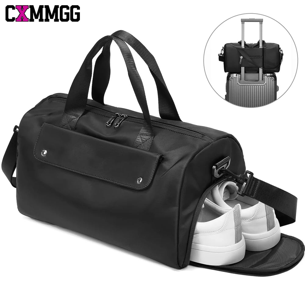 Gymbag med skofack och våtfack unisex – kompakt tränings- och reseväska