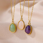 Halsband dam – halsband med healing crystal oregelbundna