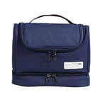 Hängande necessär med torr- och våtfack – Vikbar toalettväska i oxford-tyg