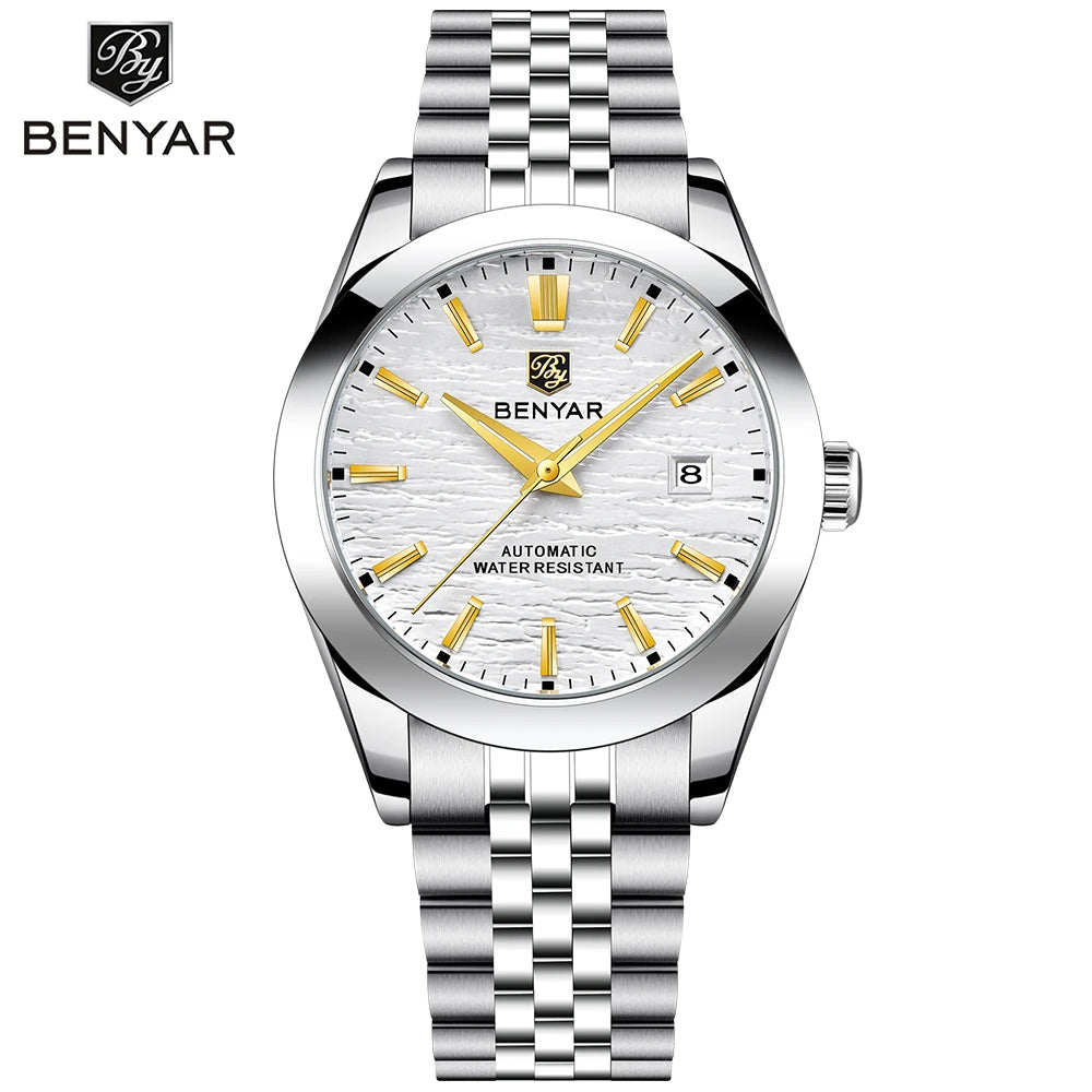 BENYAR Automatisk Herrklocka 40 mm – Sport & dykstil 50M